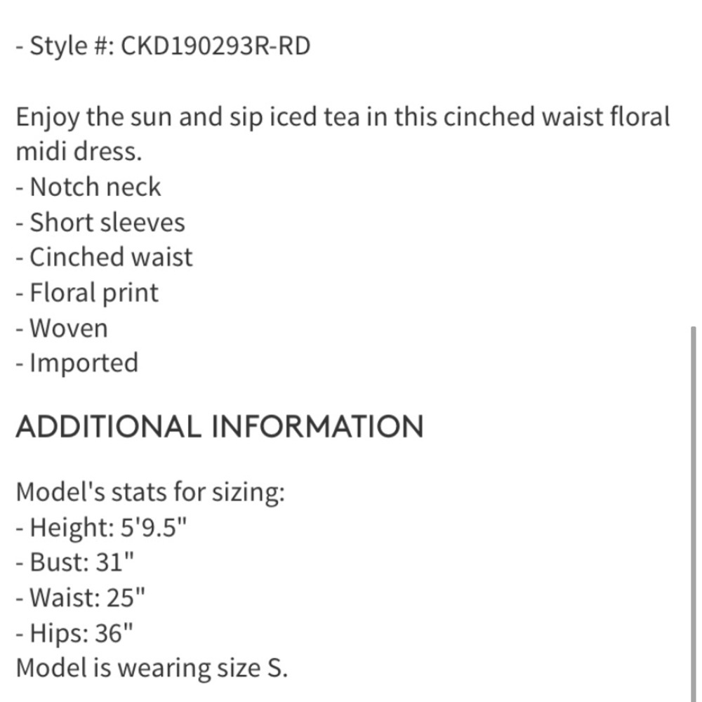 Mello Day Nordstrom NEW w/ Tags Notch Neck Cinched Waist Midi Dress - Picture 4 of 6